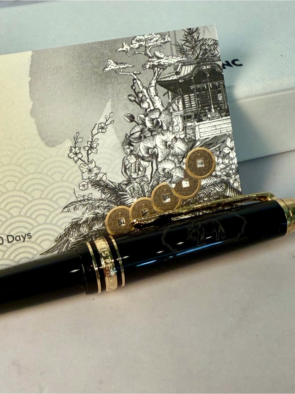 Montblanc Black and Gold Meisterstück Ballpoint Pen - Picture 6 of 6
